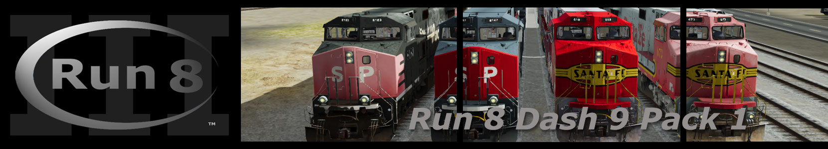 Run8 Train Simulator Dash 9 Pack 1