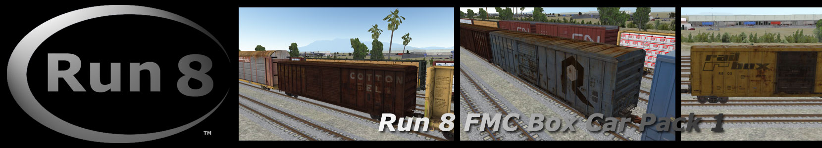 RUN8 FMC BOX CAR PACK 1