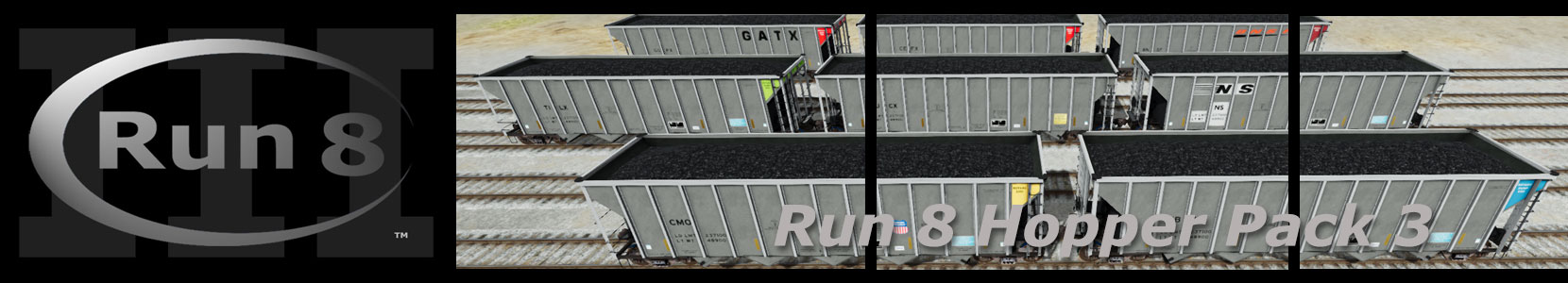 Run8 Train Simulator Open Hopper Pack 3