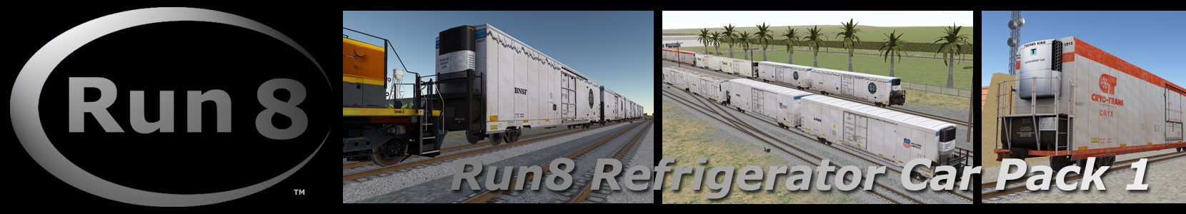 Run8 Train Simulator Refrigeratot Car Pack 1