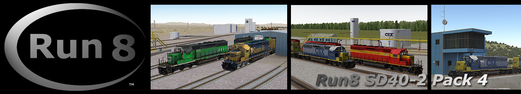 Run8 Train Simulator SD40-2 Pack 4