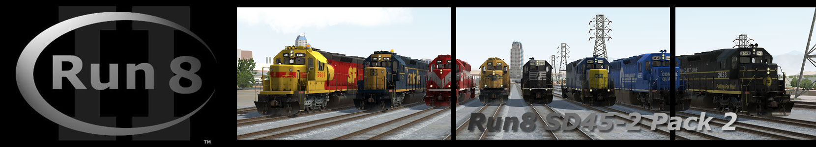 Run8 Train Simulator SD45-2 Pack 2